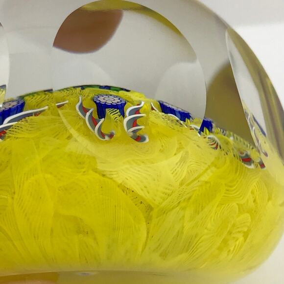 Perthshire PP224 2000 Flower & Complex Canes Yellow Lace Twist Paperweight Cert - Picture 15 of 15